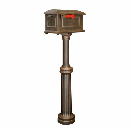 SPECIAL LITE Traditional Curbside with Bradford Surface Mount Mailbox Post, Copper SCT-1010_SPK-590-CP